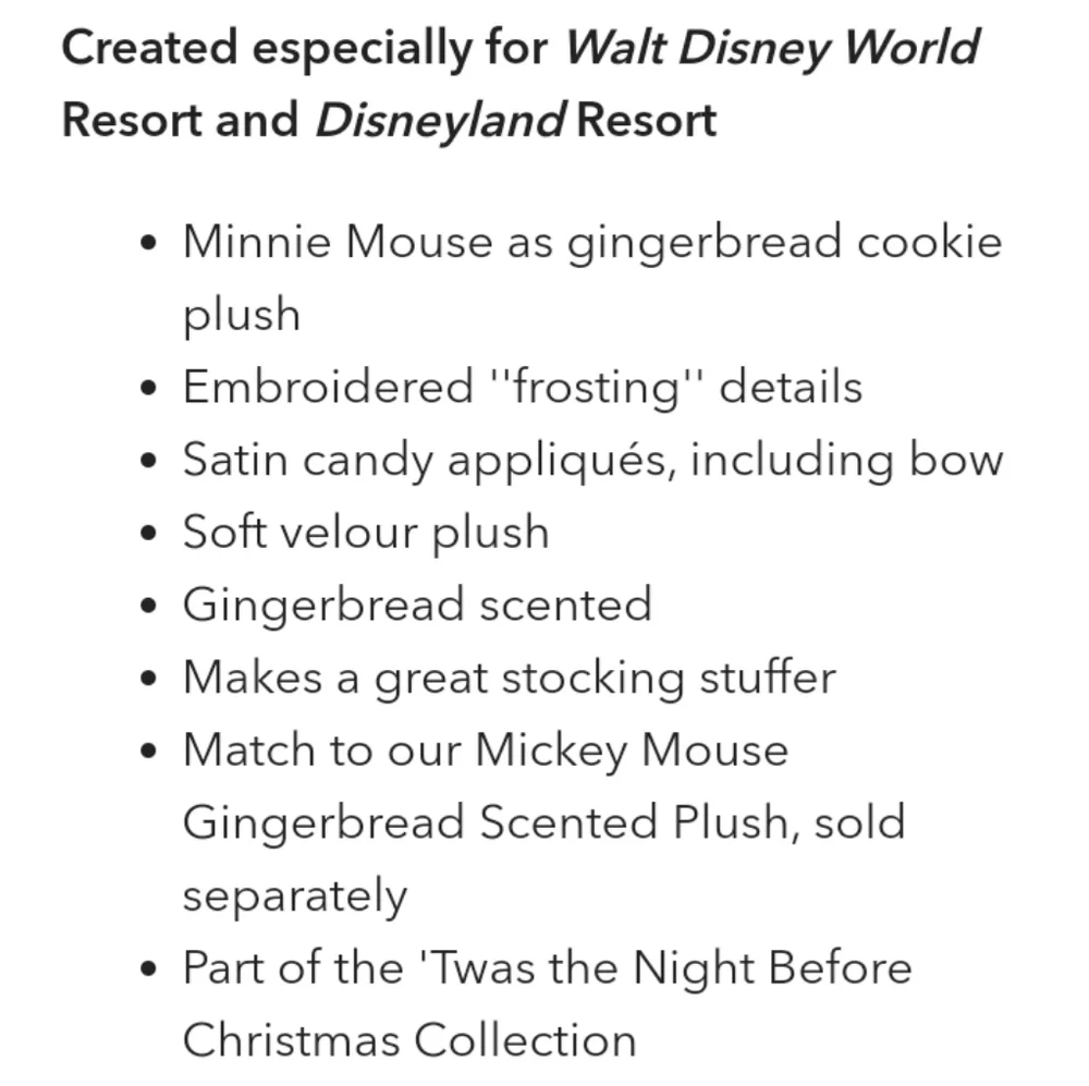 Disney | Minnie Mouse Gingerbread Plush Pillow